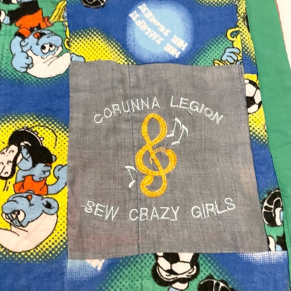 Patchwork Quilt Homemade Smurfs Little Mermaid Clifford - Picture 13 of 16